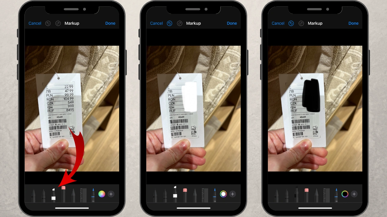 how to blur out part of a picture on iphone