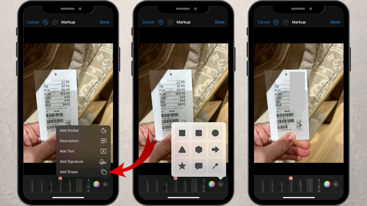 how to blur out part of a picture on iphone