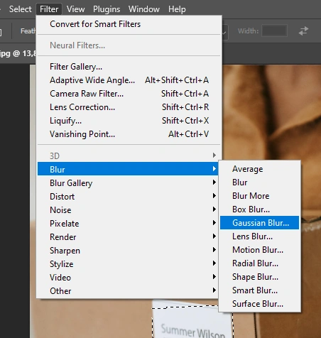 How to Blur in Photoshop Marquee Tool