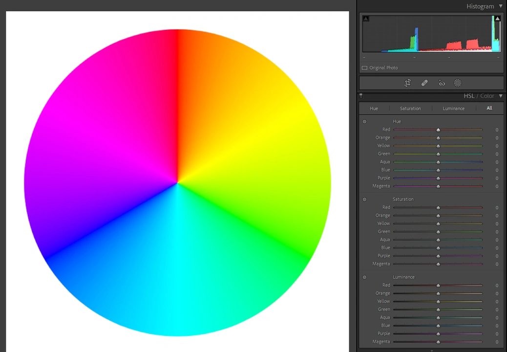 Calibration Panel in lightroom