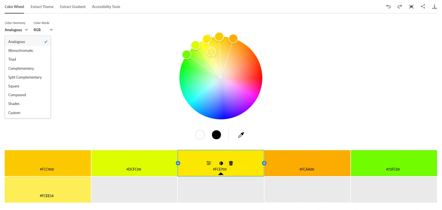 Analogous color scheme